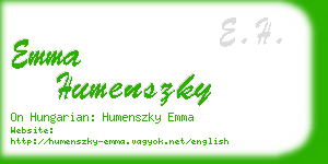 emma humenszky business card